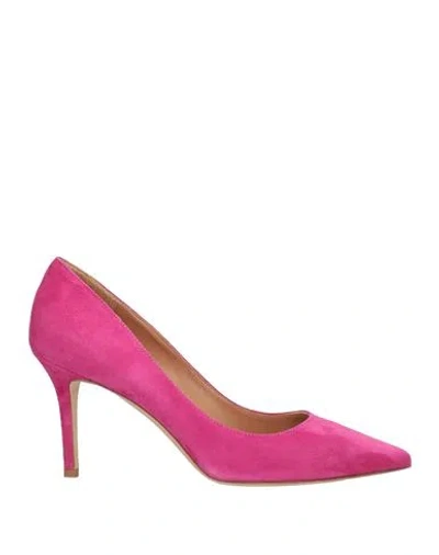 J D Julie Dee Woman Pumps Magenta Size 5 Leather