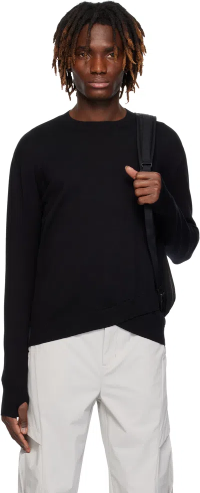J Eongl I Black 2layer Knit Sweater