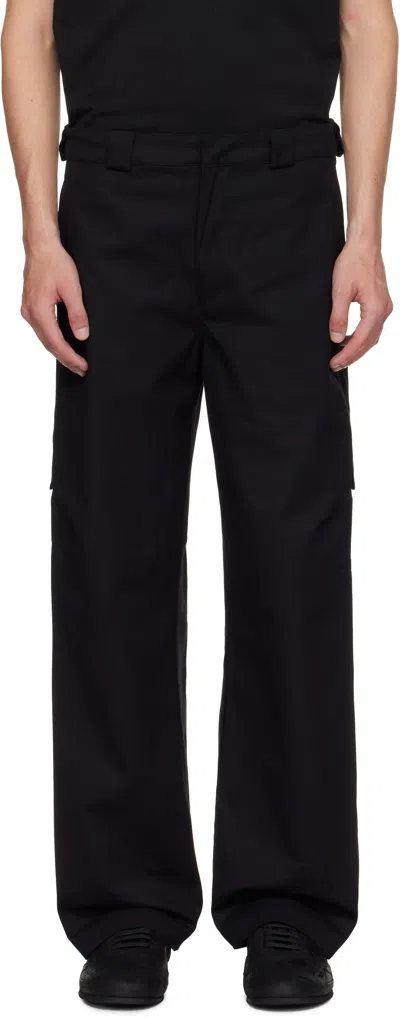 J Eongl I Black Heavyweight Cargo Pants