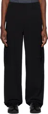 J Eongl I Black Nylon Cargo Pants In Black