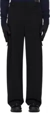 J Eongl I Black Softshell Cargo Pants In Black
