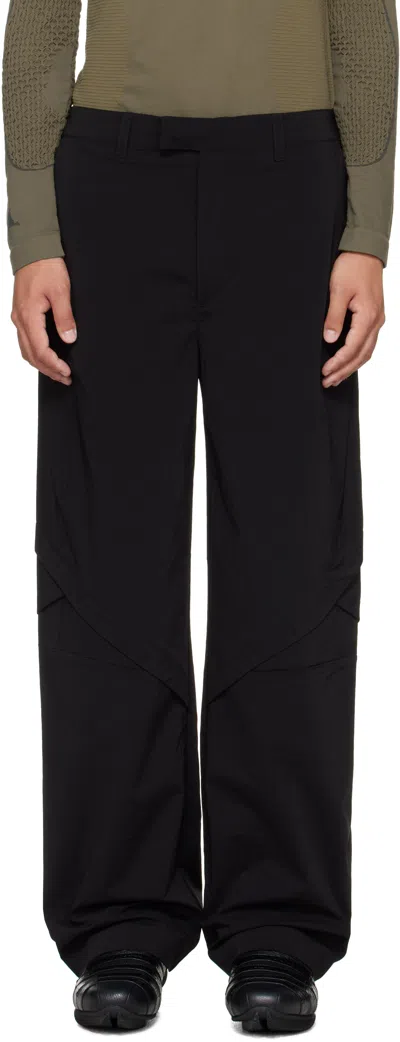 J Eongl I Black Softshell Slash Sweatpants