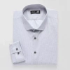 J. Ferrar 360 Stretch Mens Big & Tall Slim Fit Wrinkle Free Long Sleeve Dress Shirt In White