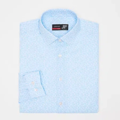 J. Ferrar 360 Stretch Performance Mens Slim Fit Stretch Fabric Long Sleeve Dress Shirt In Blue