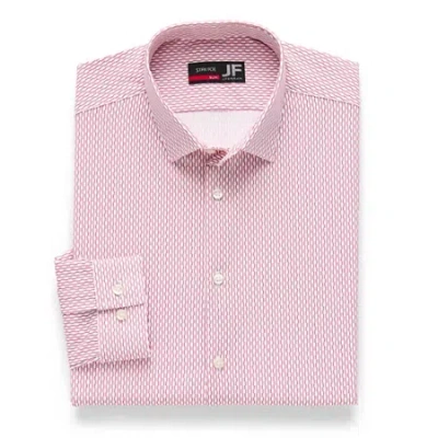 J. Ferrar 360 Stretch Performance Mens Slim Fit Stretch Fabric Long Sleeve Dress Shirt In Pink