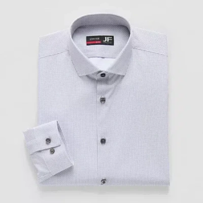 J. Ferrar 360 Stretch Performance Mens Slim Fit Wrinkle Free Long Sleeve Dress Shirt In White