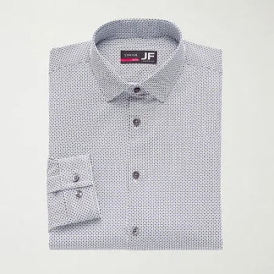 J. Ferrar 360 Stretch Performance Mens Slim Fit Wrinkle Free Long Sleeve Dress Shirt In Gray