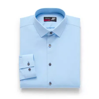 J. Ferrar 360 Stretch Performance Mens Slim Fit Wrinkle Free Long Sleeve Dress Shirt In Blue