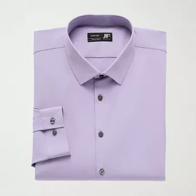 J. Ferrar Big And Tall 360 Stretch Performance Mens Regular Fit Wrinkle Free Long Sleeve Dress Shirt In Purple
