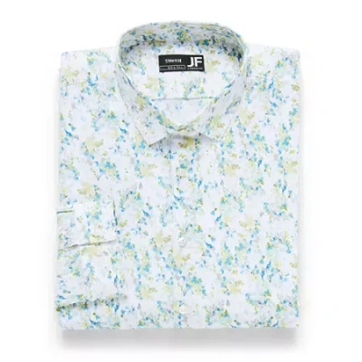 J. Ferrar Big And Tall Ultra Comfort Mens Classic Fit Stretch Fabric Wrinkle Free Long Sleeve Dress Shirt In Multi