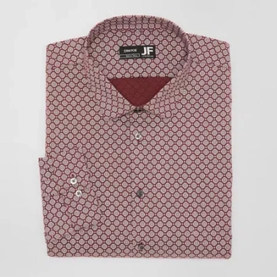 J. Ferrar Big And Tall Ultra Comfort Mens Regular Fit Stretch Fabric Wrinkle Free Long Sleeve Dress Shirt In Multi