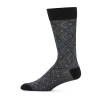 J. Ferrar Dress Mens 1 Pair Crew Socks In Black