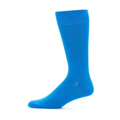 J. Ferrar Dress Mens 1 Pair Crew Socks In Blue