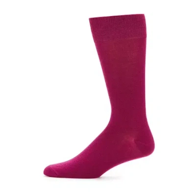 J. Ferrar Dress Mens 1 Pair Crew Socks In Burgundy
