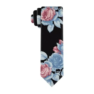 J. Ferrar Floral Tie In Black