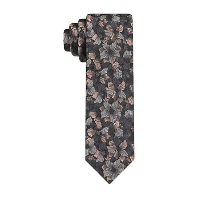 J. Ferrar Floral Tie In Gray