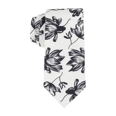 J. Ferrar Jalbert Floral Tie In White