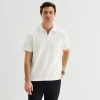 J. Ferrar Johnny Collar Mens Pullover Sweater In White