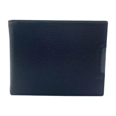 J. Ferrar Leather Pebble Slim Bifold Mens Slim Fold Wallet In Black