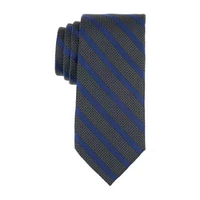 J. Ferrar Maples Striped Tie In Blue