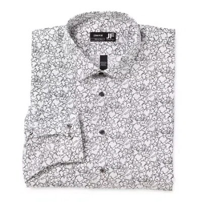 J. Ferrar Mens Big & Tall Regular Fit Easy Care Stretch Fabric Long Sleeve Dress Shirt In Gray