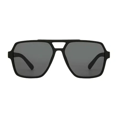 J. Ferrar Mens Browline Sunglasses In Black
