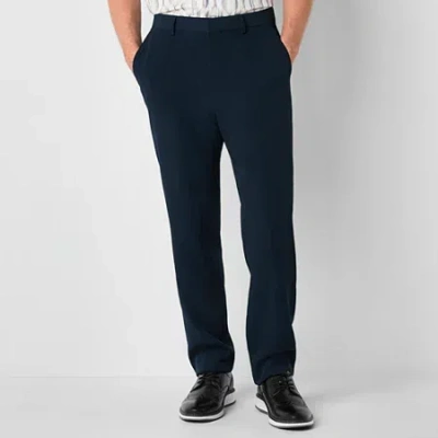 J. Ferrar Mens Classic Fit Dress Flat Front Pant In Multi