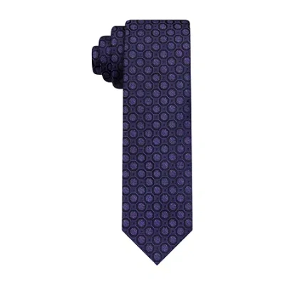 J. Ferrar Mens Geometric Tie In Blue