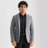 J. Ferrar Mens Knit Stretch Fabric Slim Fit Sport Coat In Multi