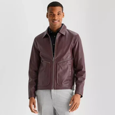 J. Ferrar Mens Midweight Motorcycle Jacket In Multi