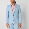 J. Ferrar Mens Regular Fit Big And Tall Suit Jacket In Blue