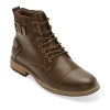 J. Ferrar Mens Slate Block Heel Lace Up Boots In Brown