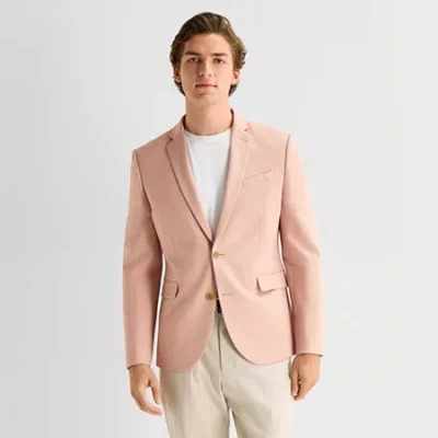 J. Ferrar Mens Slim Fit Sport Coat In Pink
