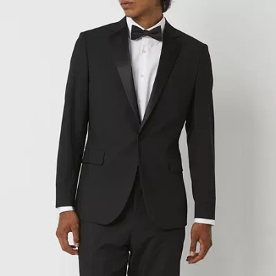 J. Ferrar Mens Ultra Comfort Tux Stretch Fabric Classic Fit Tuxedo Jacket In Black
