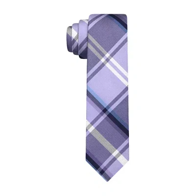J. Ferrar Plaid Tie In Blue