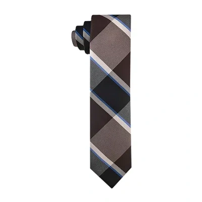 J. Ferrar Plaid Tie In Black
