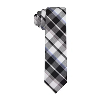 J. Ferrar Plaid Tie In Black