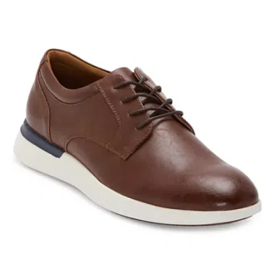 J. Ferrar Redbank Mens Round Closed Toe Oxford Shoes In Brown