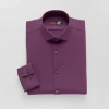 J. Ferrar Slim 360 Stretch Performance Mens Regular Fit Wrinkle Free Long Sleeve Dress Shirt In Purple