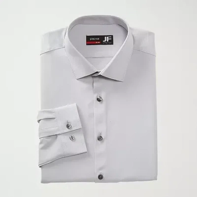 J. Ferrar Slim 360 Stretch Performance Mens Slim Fit Stretch Fabric Long Sleeve Dress Shirt In White