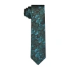J. Ferrar Slim Floral Tie In Green