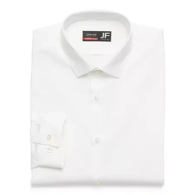 J. Ferrar Slim Mens Super Slim Fit Easy Care Stretch Fabric Long Sleeve Dress Shirt In White