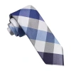 J. Ferrar Slim Plaid Tie In Blue