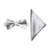 J. Ferrar Solid Bow Tie Set In Gray