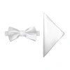 J. Ferrar Solid Bow Tie Set In White