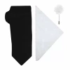 J. Ferrar Solid Tie Set In Black