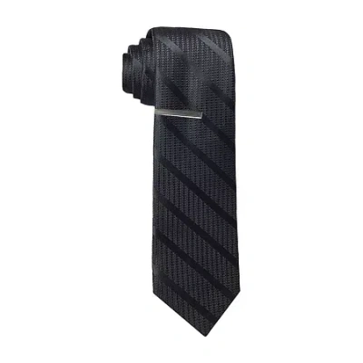 J. Ferrar Solid Tie Set In Black