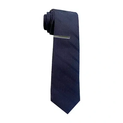 J. Ferrar Solid Tie Set In Blue