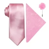 J. Ferrar Solid Tie Set In Pink