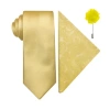 J. Ferrar Solid Tie Set In Yellow